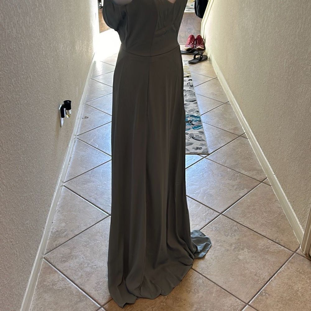 Show Me Your Mumu Womens Small Jen Maxi Dress Bridesmaid Open Back Green NWT - Picture 2 of 8